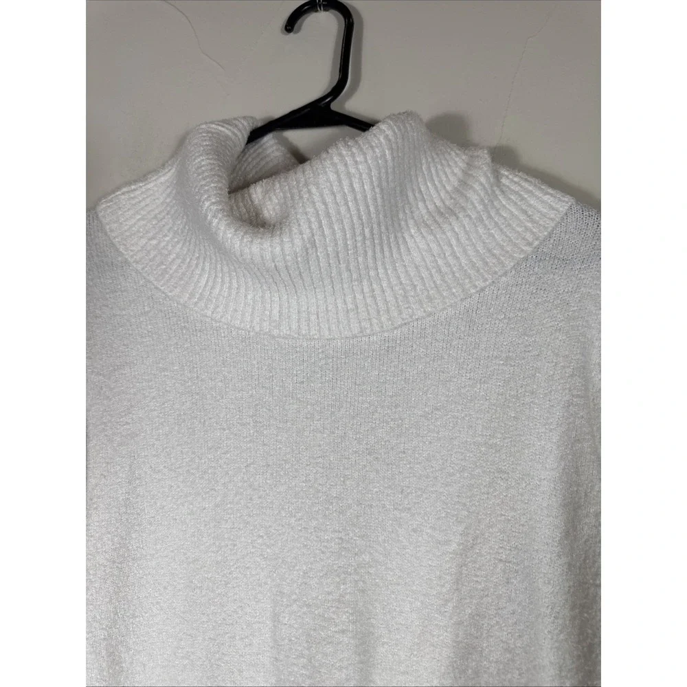 Rachel Zoe Viscose‎ Soft  Women's Turtleneck Ivory Medium Sweater SOFT